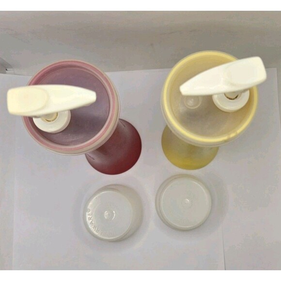 Tupperware Ketchup Mustard Hourglass Pump Dispenser Container #871-10 Vtg - Picture 4 of 15